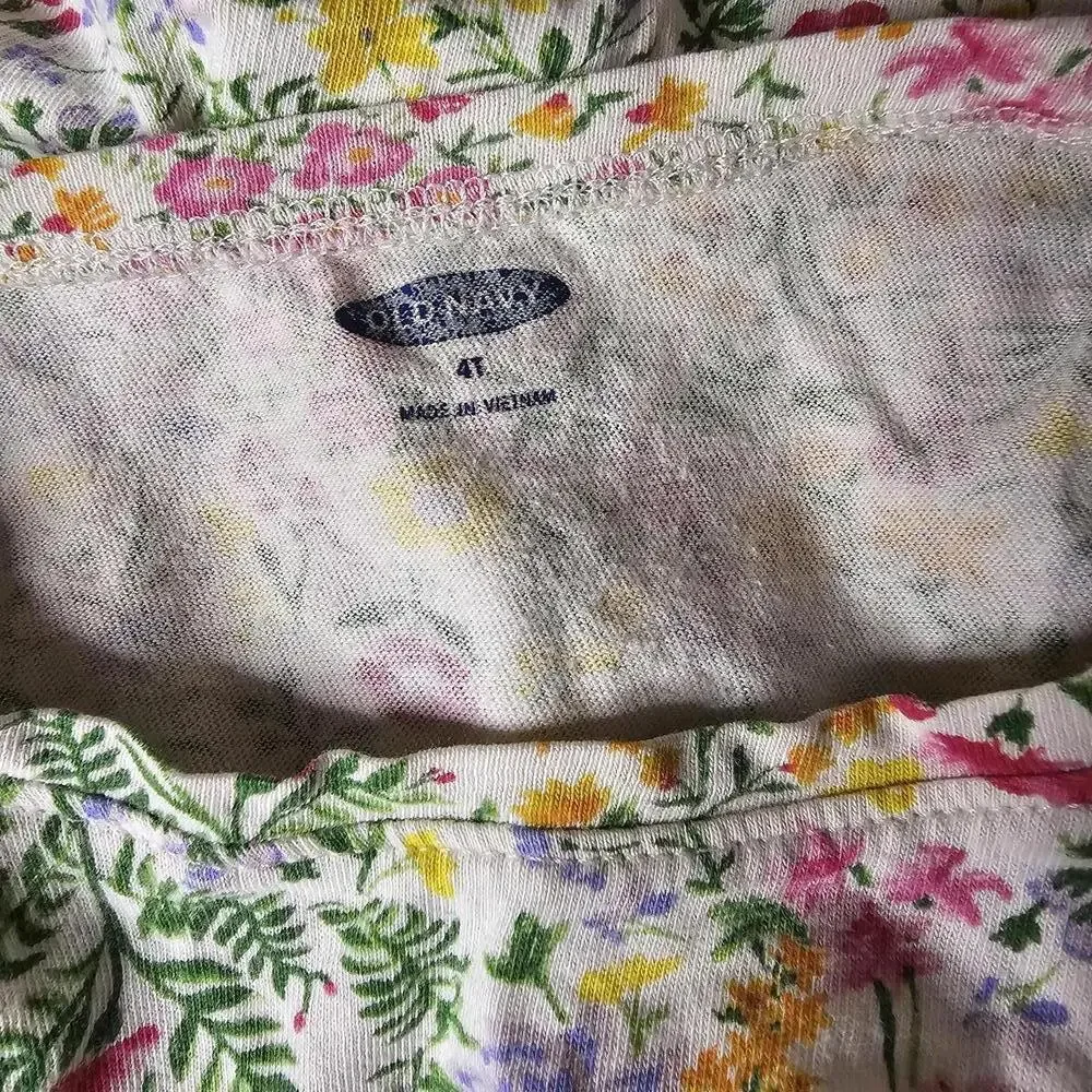 Old Navy Floral Print Unisex Kids' Top Size 4T